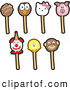 Vector Illustration of Cartoon Cake Pops by Mascot Junction