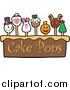Vector Illustration of Holiday Themed Cake Pops by Mascot Junction