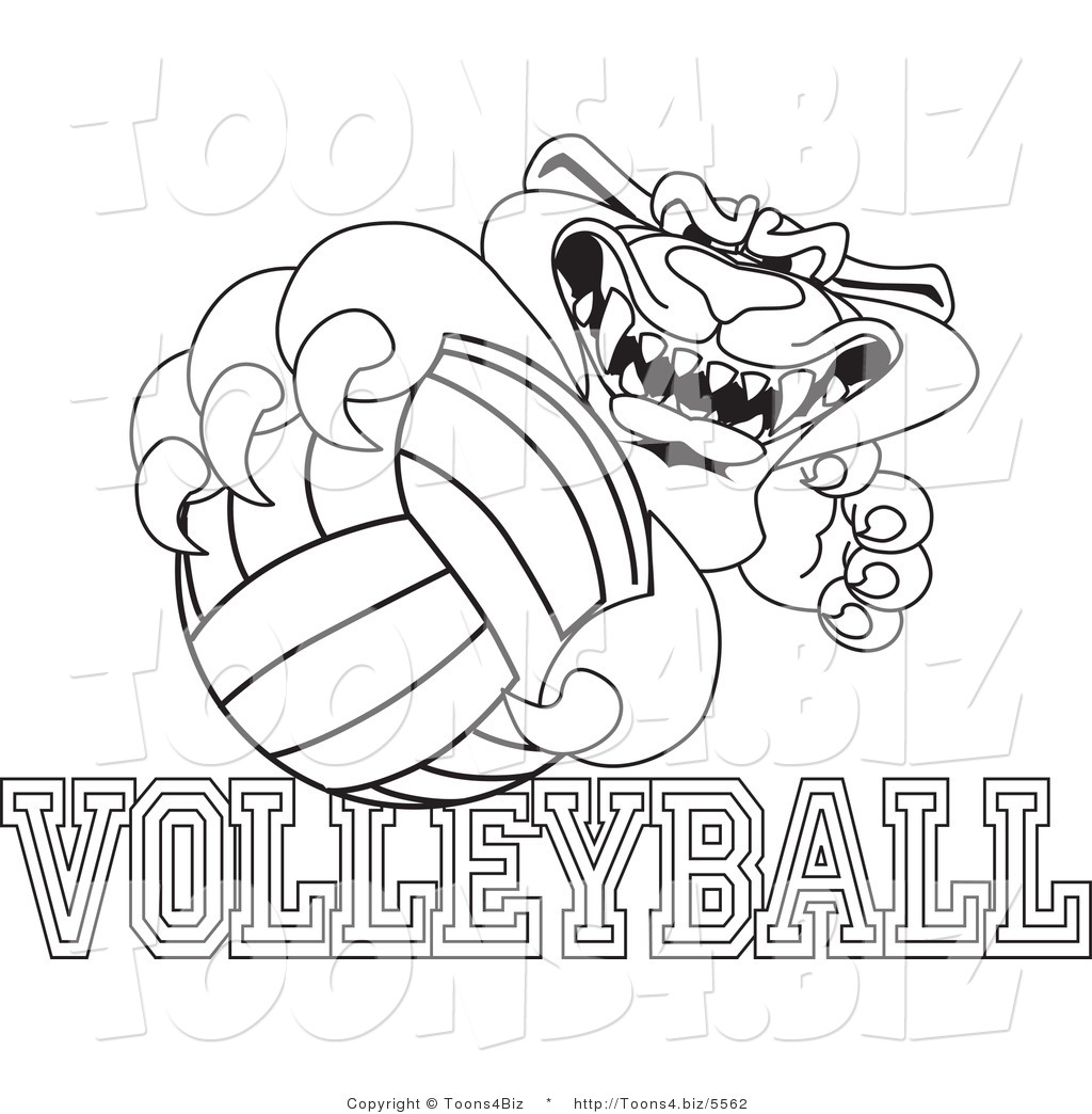 Line Art Vector Illustration of a Cartoon Panther Mascot with ...
