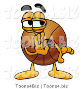 Illustration of a Basketball Mascot Whispering and Gossiping by Toons4Biz