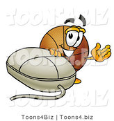 Illustration of a Basketball Mascot with a Computer Mouse by Mascot Junction