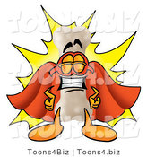 Illustration of a Bone Mascot Dressed As a Super Hero by Mascot Junction