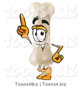 Illustration of a Bone Mascot Pointing Upwards by Toons4Biz