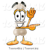 Illustration of a Bone Mascot Waving and Pointing by Mascot Junction