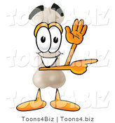 Illustration of a Bone Mascot Waving and Pointing by Toons4Biz