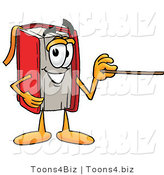 Illustration of a Book Mascot Holding a Pointer Stick by Mascot Junction