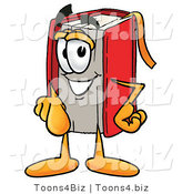 Illustration of a Book Mascot Pointing at the Viewer by Mascot Junction