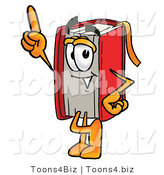 Illustration of a Book Mascot Pointing Upwards by Mascot Junction