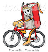 Illustration of a Book Mascot Riding a Bicycle by Mascot Junction