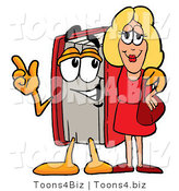 Illustration of a Book Mascot Talking to a Pretty Blond Woman by Toons4Biz
