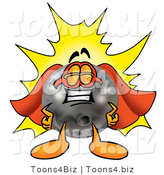 Illustration of a Bowling Ball Mascot Dressed As a Super Hero by Mascot Junction