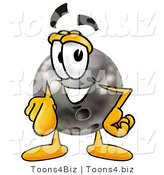 Illustration of a Bowling Ball Mascot Pointing at the Viewer by Toons4Biz