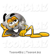 Illustration of a Bowling Ball Mascot Resting His Head on His Hand by Mascot Junction