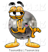 Illustration of a Bowling Ball Mascot Whispering and Gossiping by Toons4Biz
