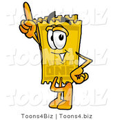 Illustration of a Cartoon Admission Ticket Mascot Pointing Upwards by Toons4Biz