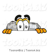 Illustration of a Cartoon Camera Mascot Peeking over a Surface by Toons4Biz
