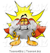 Illustration of a Cartoon Cloud Mascot Dressed As a Super Hero by Mascot Junction