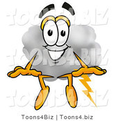 Illustration of a Cartoon Cloud Mascot Sitting by Toons4Biz