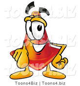 Illustration of a Cartoon Construction Safety Cone Mascot Pointing at the Viewer by Mascot Junction