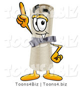 Illustration of a Cartoon Diploma Mascot Pointing Upwards by Toons4Biz