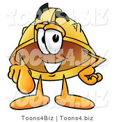 Illustration of a Cartoon Hard Hat Mascot Pointing at the Viewer by Toons4Biz