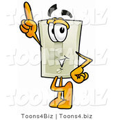 Illustration of a Cartoon Light Switch Mascot Pointing Upwards by Mascot Junction