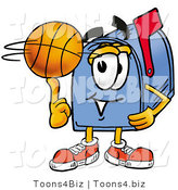 Illustration of a Cartoon Mailbox Spinning a Basketball on His Finger by Mascot Junction