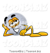 Illustration of a Cartoon Moon Mascot Resting His Head on His Hand by Toons4Biz