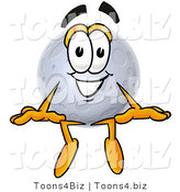 Illustration of a Cartoon Moon Mascot Sitting by Toons4Biz