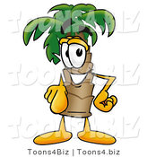 Illustration of a Cartoon Palm Tree Mascot Pointing at the Viewer by Toons4Biz