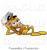 Illustration of a Cartoon Pill Bottle Mascot Resting His Head on His Hand by Mascot Junction