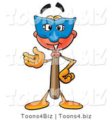 Illustration of a Cartoon Plunger Mascot Wearing a Blue Mask over His Face by Toons4Biz