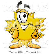 Illustration of a Cartoon Sun Mascot Pointing at the Viewer by Mascot Junction