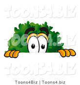 Illustration of a Cartoon Tree Mascot Peeking over a Surface by Mascot Junction