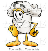 Illustration of a Chef Hat Mascot Pointing at the Viewer by Mascot Junction