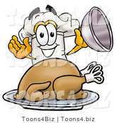 Illustration of a Chef Hat Serving a Thanksgiving Turkey on a PlatterChef Hat Serving a Thanksgiving Turkey on a Platter by Mascot Junction