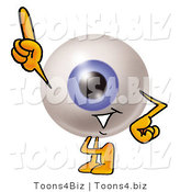 Illustration of a Eyeball Mascot Pointing Upwards by Mascot Junction