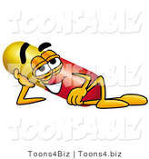 Illustration of a Medical Pill Capsule Mascot Resting His Head on His Hand by Toons4Biz