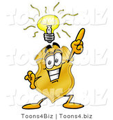 Illustration of a Police Badge Mascot with a Bright Idea by Mascot Junction