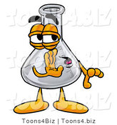Illustration of a Science Beaker Mascot Whispering and Gossiping by Toons4Biz