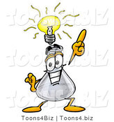 Illustration of a Science Beaker Mascot with a Bright Idea by Mascot Junction