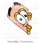 Illustration of an Adhesive Bandage Mascot Peeking Around a Corner by Mascot Junction