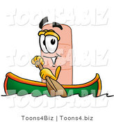 Illustration of an Adhesive Bandage Mascot Rowing a Boat by Mascot Junction