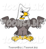 Vector Illustration of a Bald Eagle Mascot Flexing Muscles by Mascot Junction