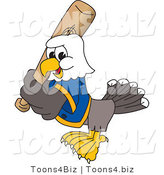 Vector Illustration of a Bald Eagle Mascot Playing Baseball by Mascot Junction