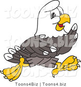 Vector Illustration of a Bald Eagle Mascot Running by Mascot Junction