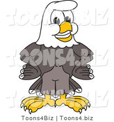 Vector Illustration of a Bald Eagle Mascot Smiling by Mascot Junction