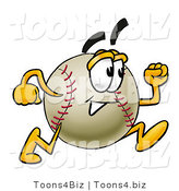 Vector Illustration of a Baseball Mascot Running by Mascot Junction