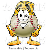 Vector Illustration of a Baseball Mascot Wearing a Helmet by Mascot Junction
