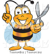 Vector Illustration of a Bee Mascot Cartoon Character by Toons4Biz